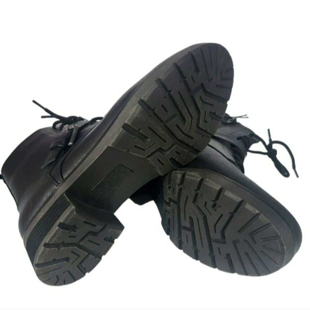 SOUL Naturalizer Quaid Combat Lace-up Boots Black 9 - Picture 2 of 4